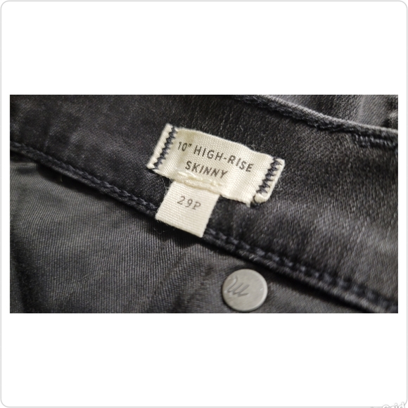 Madewell high rise skinny jeans, size 29p, charcoal grey - Picture 2 of 4